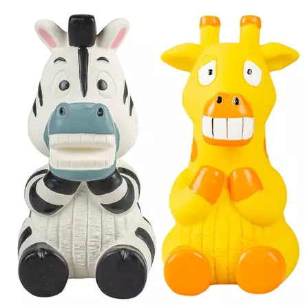 Duvo+ Lateksivinku Istuva Seepra / Kirahvi - Koiran vinkulelut - LD12570 - 1