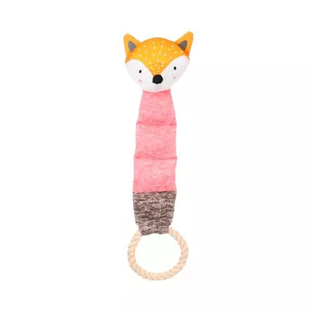 Flamingo Lelu koiranpennulle Britty Fox köysilenkillä, 45 cm - Koiran pehmolelut - FL523620 - 1