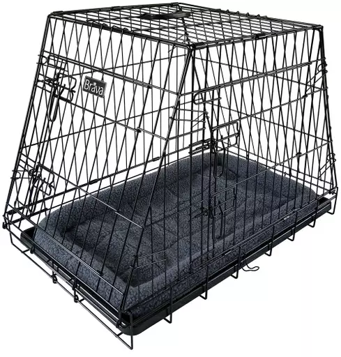 Brava Viisto metallihäkki, M 76 x 48 x 57 cm, musta - Koiran häkit ja kuljetuslaatikot - 81030 - 1