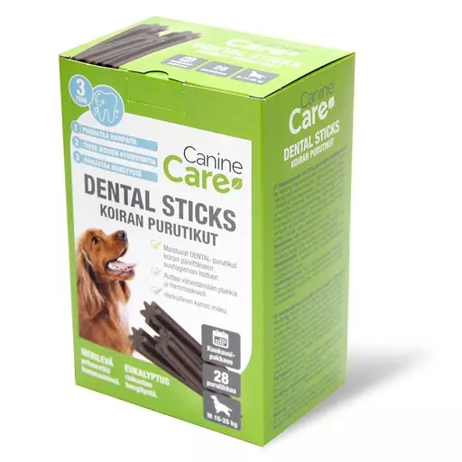 CanineCare Dental Sticks Koiran purutikut, M 28 kpl - Koiran hampaidenhoitoherkut - 20060 - 1