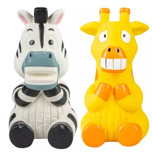 Duvo+ Lateksivinku Istuva Seepra / Kirahvi - Koiran vinkulelut - LD12570 - 1