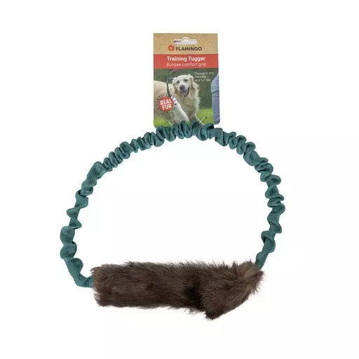 Flamingo Furtra Ring Bungee kaninkarvainen palkkauslelu, rengas 25 cm - Koiran lelut ja aktivointi - FL524630 - 1