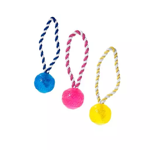 Flamingo Koiranlelu Good4fun TPR-kumipallo käsilenkillä, Ø 6 cm - Koiran vinkulelut - IM6353260 - 1