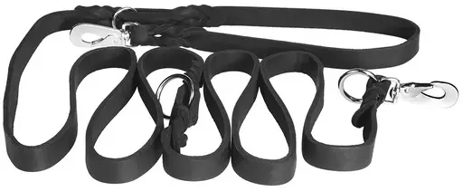 Pet First Fatty Leather Monitoimirasvanahkatalutin, hakalukot (Musta) - Koiran talutushihnat - NK8710330 - 1