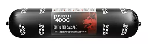 PrimaDog Beef & Rice Nauta-riisi -makkara, 800 g - PrimaDog koiran märkäruoat - PP10110 - 1