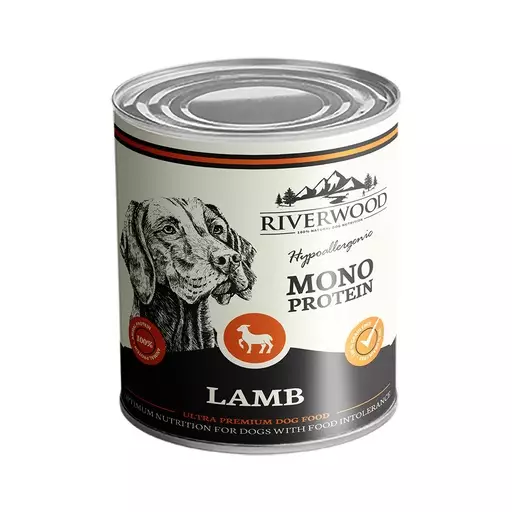 400 g Riverwood Mono Protein Lammas, säilyke - Riverwood koiran märkäruoat - 140401 - 1