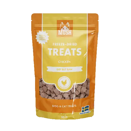 MUSH Treats Kana, pakastekuivattu 55g - Koiran kuivatut herkut - MB79351 - 1
