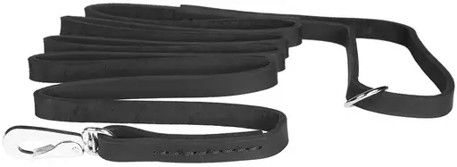 Pet First Fatty LeatherRasvanahkatalutin, tikattu (12 mm x 180 cm, Musta) - Koiran talutushihnat - NK8710321 - 1