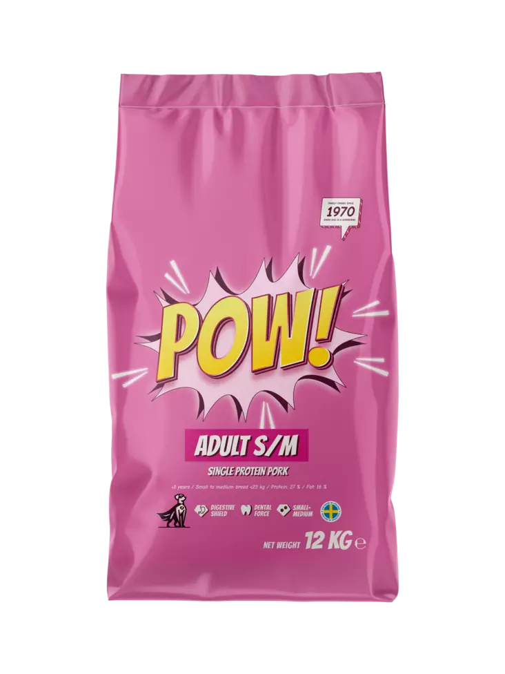 POW! Dog Adult Small / Medium Pork 12 kg - POW! - 311031 - 1