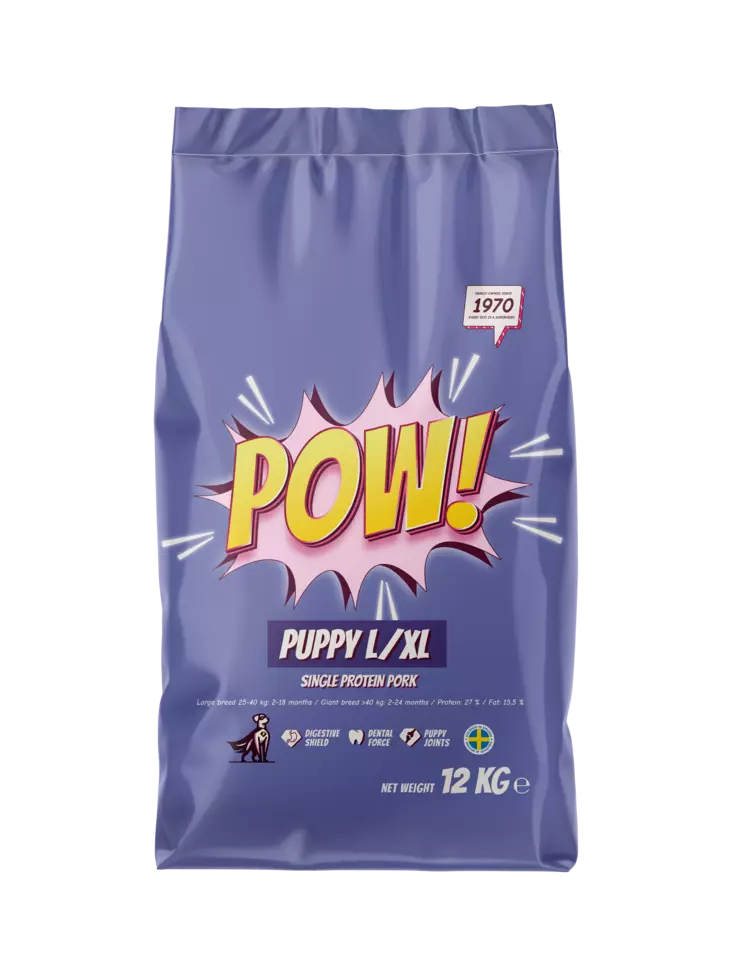 POW! Dog Puppy Large / X-Large Pork 12 kg - POW! - 311211 - 1
