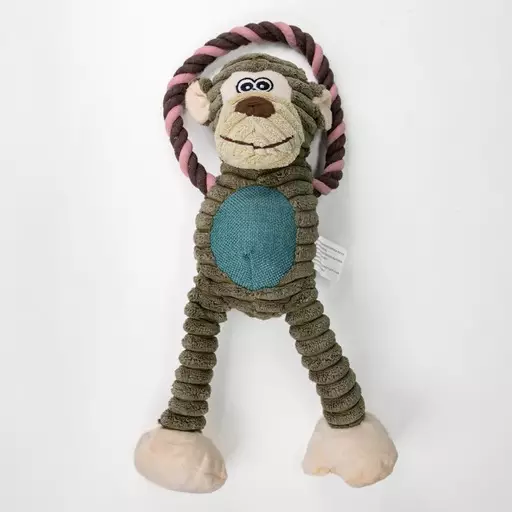 Boogie Koiran pehmolelu Eläinveijari köysirenkaalla, 38 cm - Koiran pehmolelut - 34702 - 1