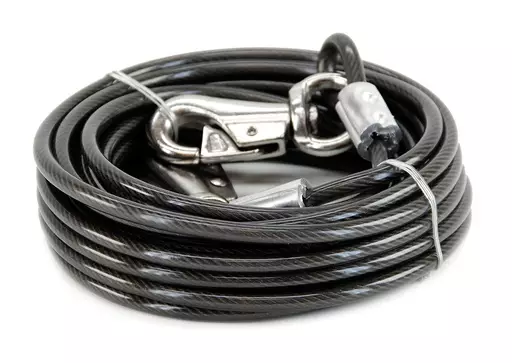 Dog TIE-OUT Cable -kiinnitysvaijeri (9 m, max 113 kg) - Koiran ulkoilu ja vaatteet - 13022 - 1