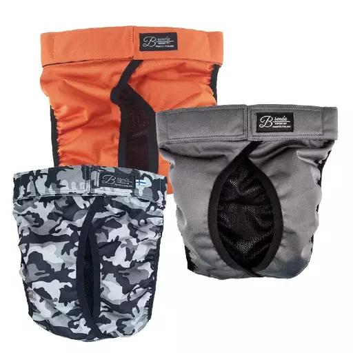 FinNero BRENDA Juoksuhousut koiralle (S, Tummanharmaa) - Koiran juoksuhousut ja urossuojat - FN41112 - 1