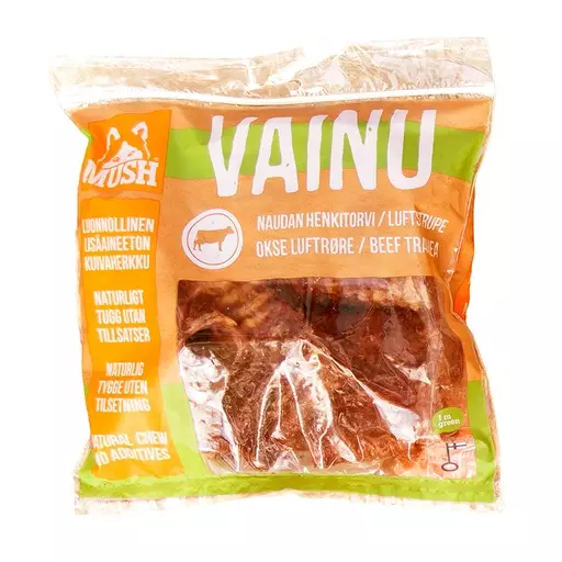 MUSH VAINU Naudan henkitorvi, 200g - Koiran kuivatut herkut - MB50742 - 1