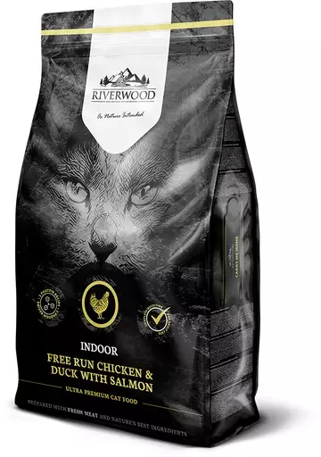 Riverwood Cat Indoor Kana, ankka ja lohi, 2 kg - Riverwood koiran kuivaruoat - 240202 - 1