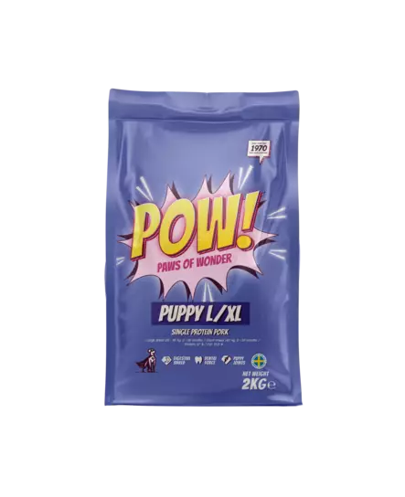 POW! Dog Puppy Large / X-Large Pork 2 kg - POW! - 311213 - 1