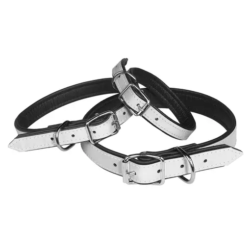 Pet First Nahkapanta, vuorella, heijastin (18 mm x 45 cm) - Koiran kaulapannat - NK8710403 - 1