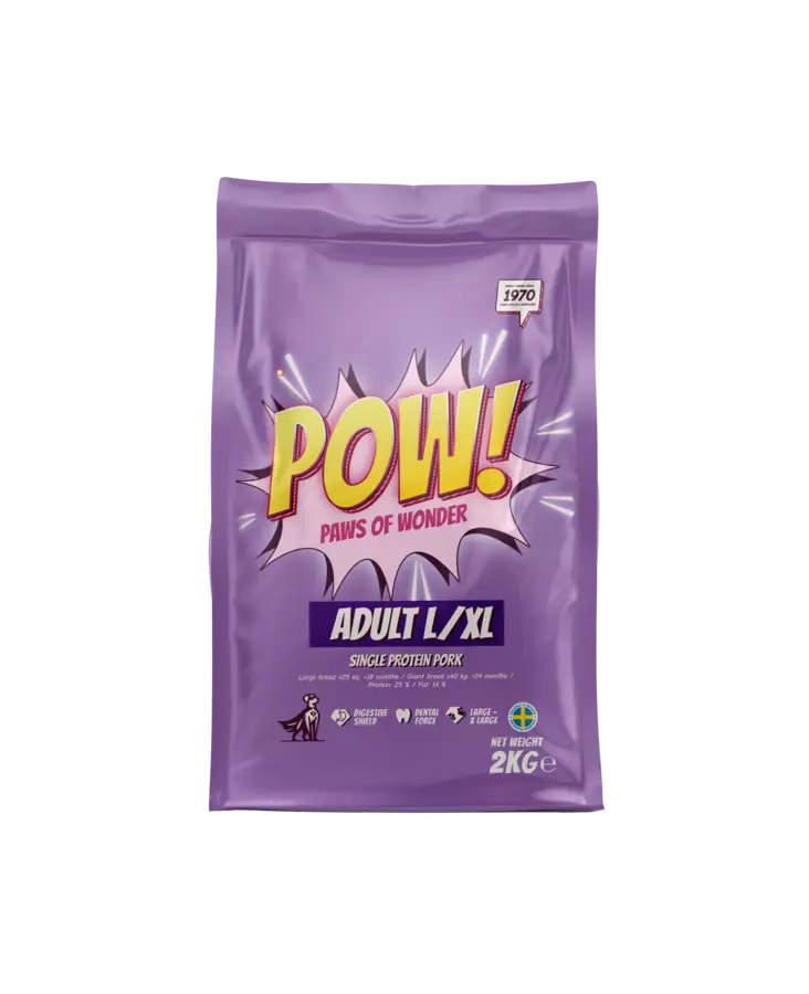 POW! Dog Adult Large / X-Large Pork 2 kg - POW! - 311233 - 1
