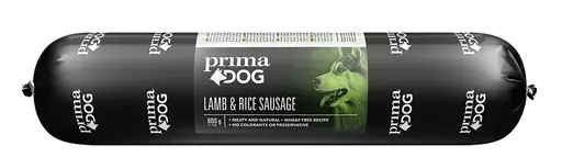 PrimaDog Lamb & Rice Lammas-riisi -makkara, 800 g - PrimaDog koiran märkäruoat - PP10113 - 1