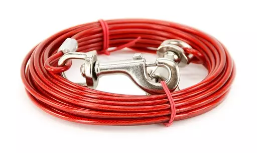 Dog TIE-OUT Cable -kiinnitysvaijeri (4,5 m, max 27 kg) - Koiran ulkoilu ja vaatteet - 13024 - 1