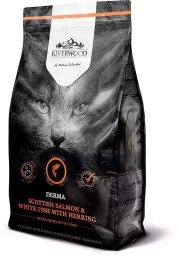 Riverwood Cat Derma Skot. lohi, vaalea kala ja silli, 2 kg - Riverwood koiran kuivaruoat - 240204 - 1