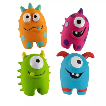 Flamingo Bibber lateksimonsteri 9,5 cm - Koiran lelut ja aktivointi - FL523585 - 1