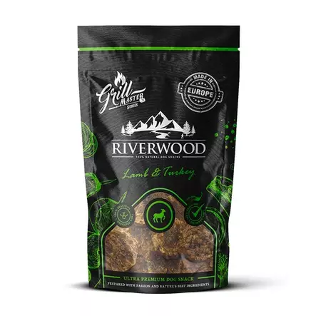 Riverwood Grillmaster Lammas-kalkkunakiekko, makupalat koirille, 100 g - Koiran puruluut ja herkut - R140015 - 1