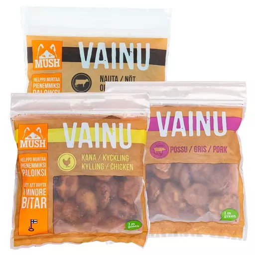 MUSH VAINU Koiran koulutusnami, 150 g (Possu) - Koiran kuivatut herkut - MB50745 - 1