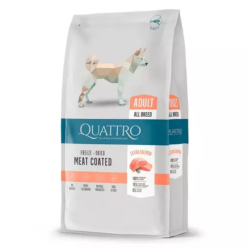 Quattro Dog Adult Salmon All Breed (3 kg) - Quattro koiran kuivaruoat - 30225 - 1