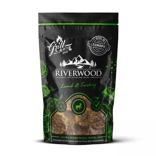 Riverwood Grillmaster Lammas-kalkkunakiekko, makupalat koirille, 100 g - Koiran puruluut ja herkut - R140015 - 1