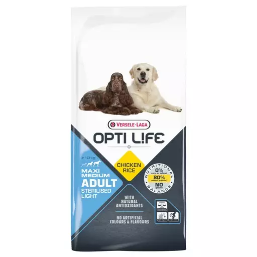 12,5 kg Opti Life Adult Sterilised / Light Medium & Maxi - Opti Life koiran kuivaruoat - 431136 - 1