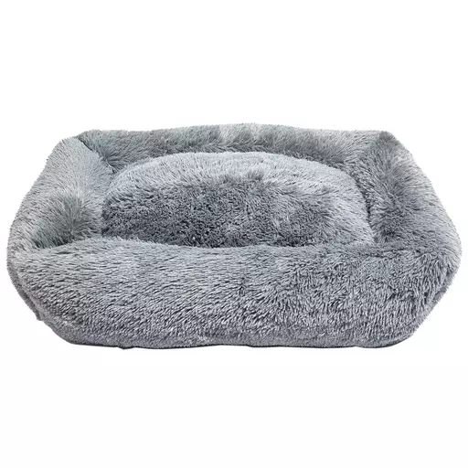 Brava Fluffy Rauhoittava peti, suorakulmio, tummanharmaa (XXL) - Koiran pedit - 80896 - 1