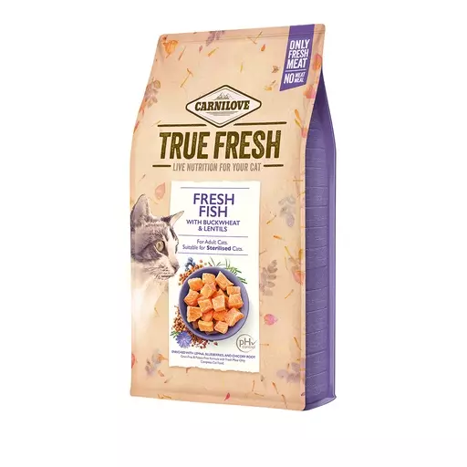 Carnilove Cat True Fresh Kala, Aikuisille ja leikatuille kissoille (340 g) - Carnilove koiran kuivaruoat - CL100172156 - 1