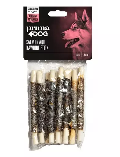 PrimaDog, Lohipurutikku13 cm, 11 kpl, 100 g - Koiran puruluut - PD10046 - 1