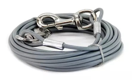 Dog TIE-OUT Cable -kiinnitysvaijeri (9 m, max 56 kg) - Koiran ulkoilu ja vaatteet - 13027 - 1