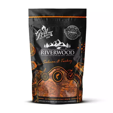 Riverwood Grillmaster Kalkkuna-lohikiekko, makupalat koirille, 100 g - Koiran puruluut ja herkut - R140017 - 1
