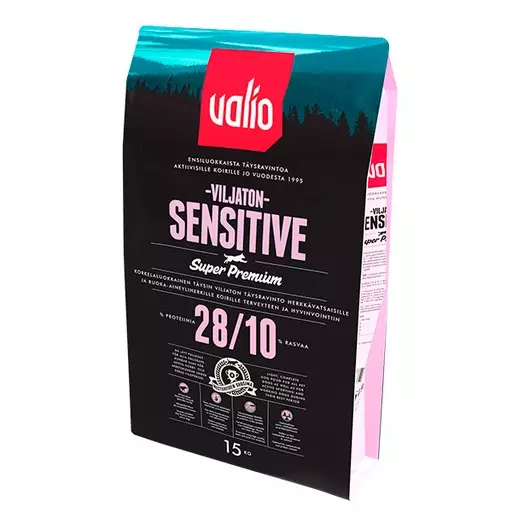 15kg VALIO Super Premium Sensitive, viljaton 28/10 - Valio koiran kuivaruoat - VA3907 - 1