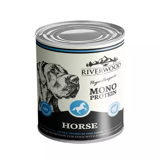 400 g Riverwood Mono Protein Hevonen, säilyke - Riverwood koiran märkäruoat - 140407 - 1