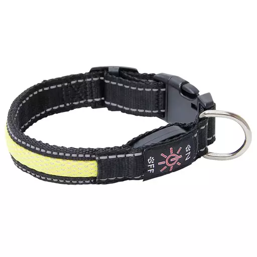 Boogie See Me Koiran LED-valopanta, keltainen (M 45-50 cm) - Koiran heijastin- ja huomiotuotteet - DG2057 - 1