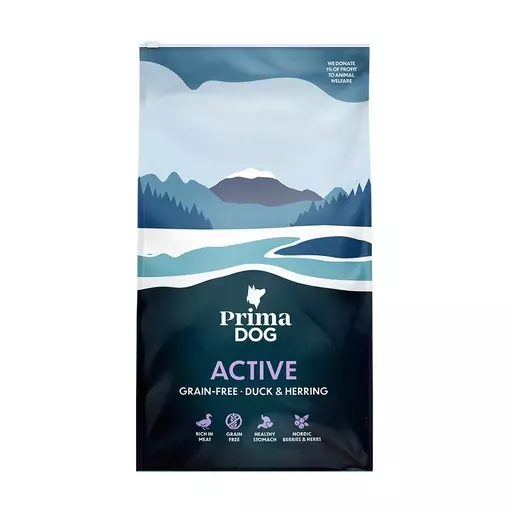 PrimaDog Adult Active, Viljaton Ankka & Silli (1,5 kg) - PrimaDog koiran kuivaruoat - PP10117 - 1