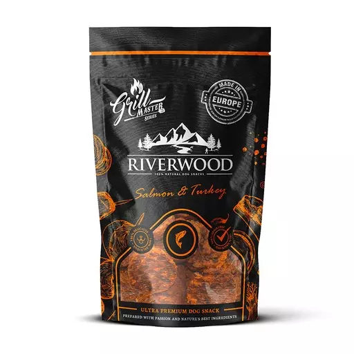 Riverwood Grillmaster Kalkkuna-lohikiekko, makupalat koirille, 100 g - Koiran puruluut ja herkut - R140017 - 1