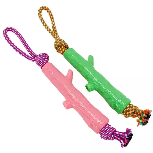 Boogie Koiran kumilelu Keppi köydellä, 20 cm - Koiran vinkulelut - YZL368 - 1