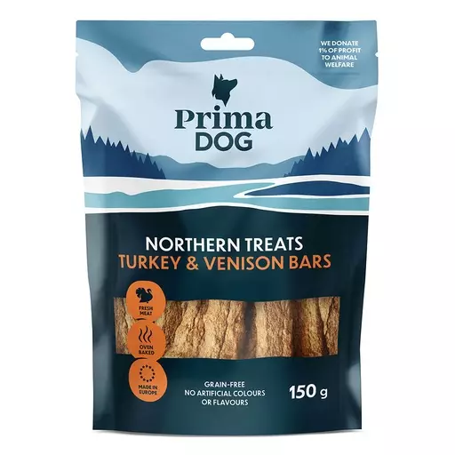 PrimaDog Northern Treats Kalkkuna-peuratanko (150 g) - Koiran makupalat - PP10098 - 1