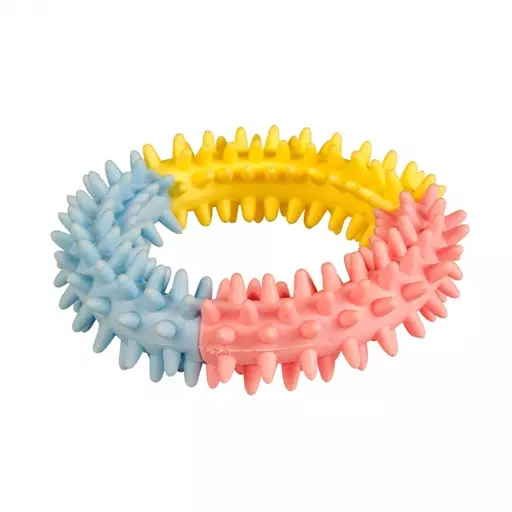 Duvo+ Koiranpennun kumilelu Rengas nystyillä, 11 cm - Koiran vinkulelut - LD1717069 - 1