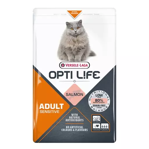 Opti Life Cat Sensitive Viljaton lohi (2,5 kg) - Opti Life koiran kuivaruoat - 441319 - 1