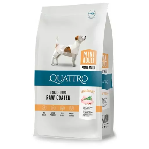Quattro Dog Mini Adult Small Breed (1,5 kg) - Quattro koiran kuivaruoat - 30219 - 1