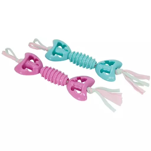 Boogie Koiran kumilelu, Luu nauhalla, 30 cm (Minttu) - Koiran vinkulelut - PDT2533M - 1